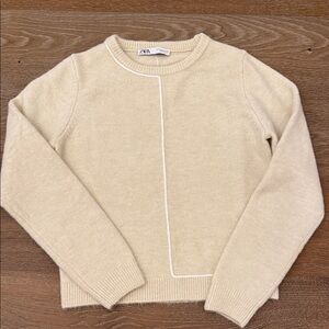 Zara Beige Knit Pullover